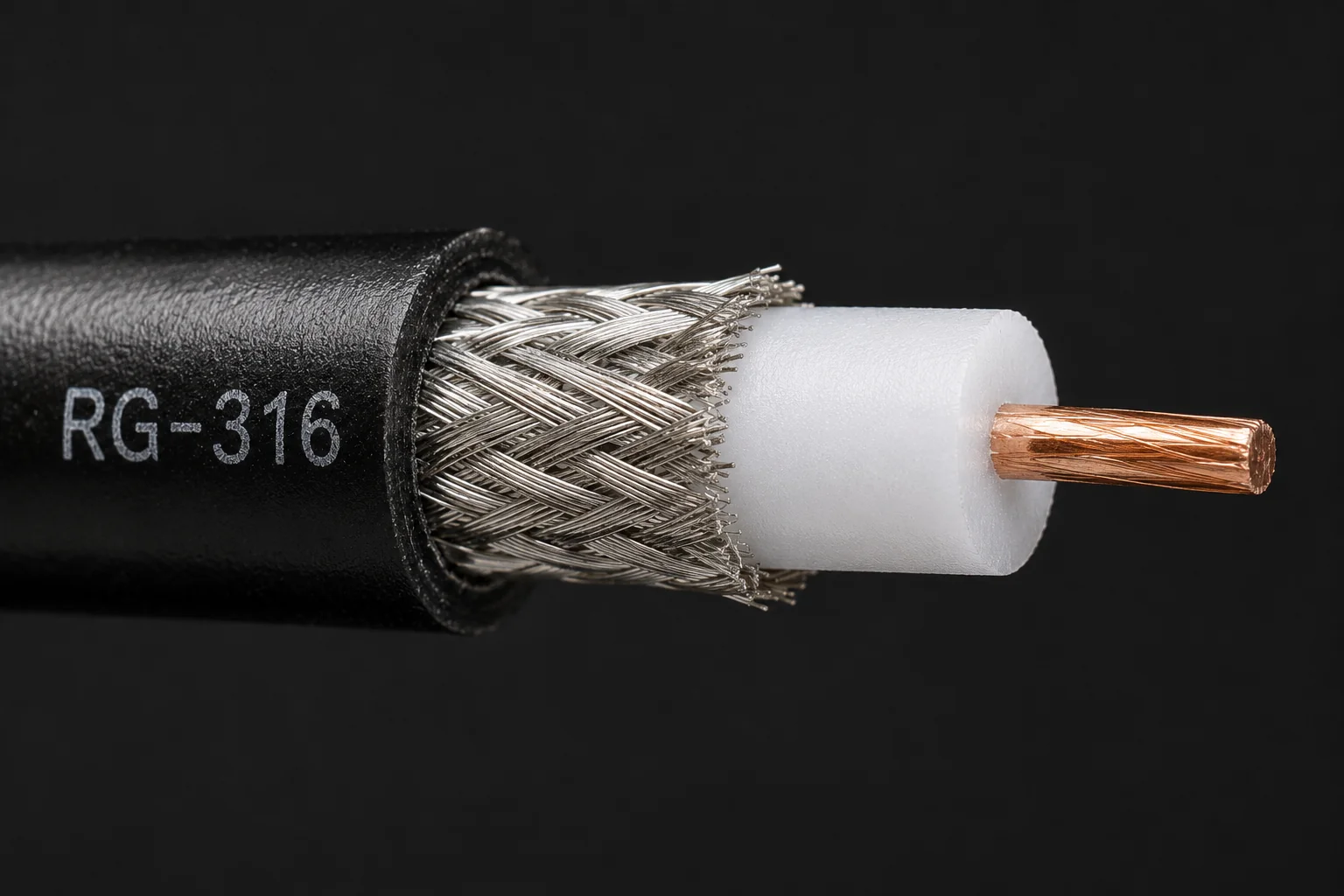 Coaxial cable cross section