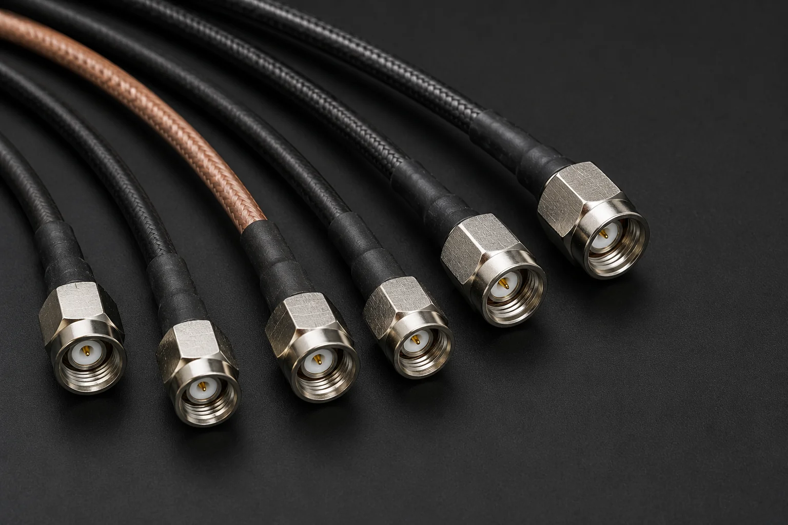 Coaxial RF cable assemblies