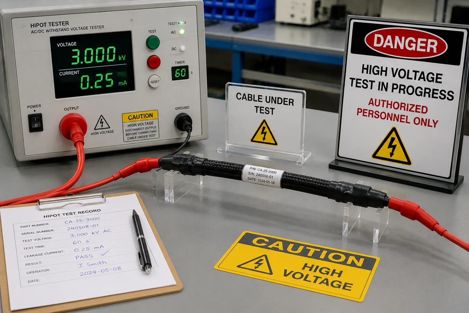 Hipot dielectric withstand test