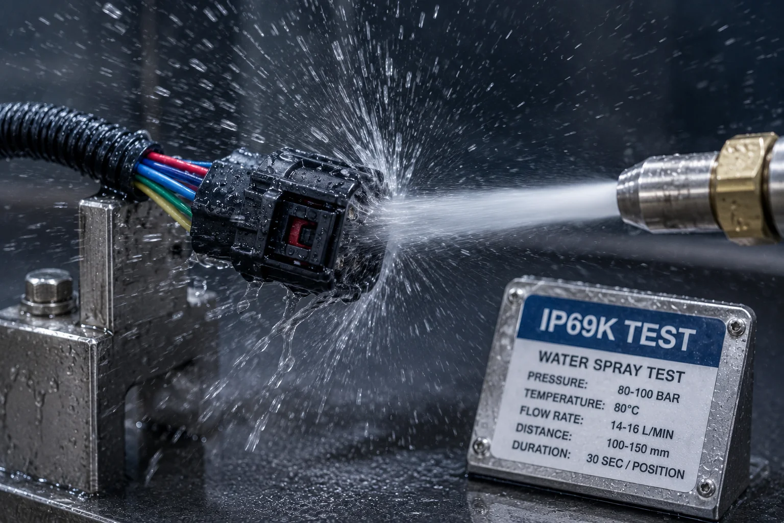 IP67 water spray test