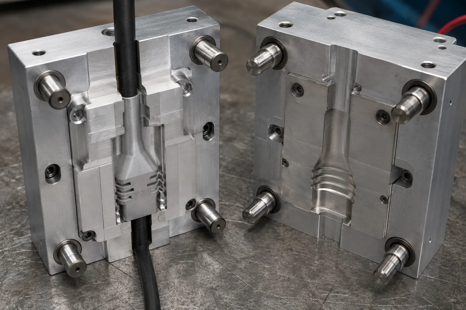 Overmold aluminum tool pair