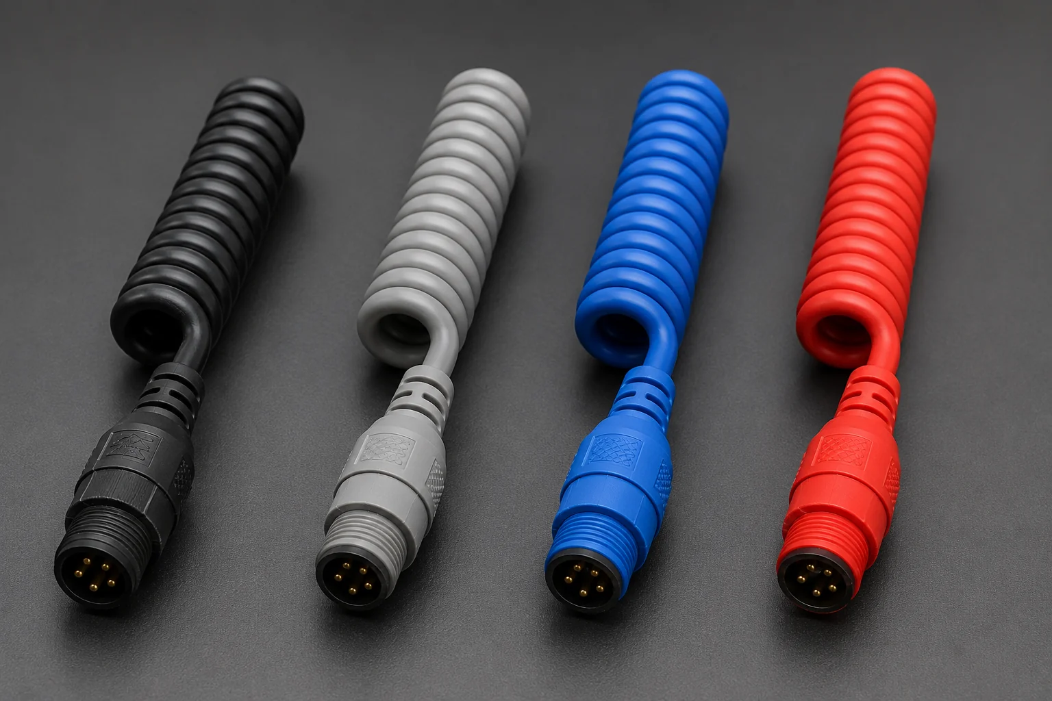 Overmolded coil cable color options