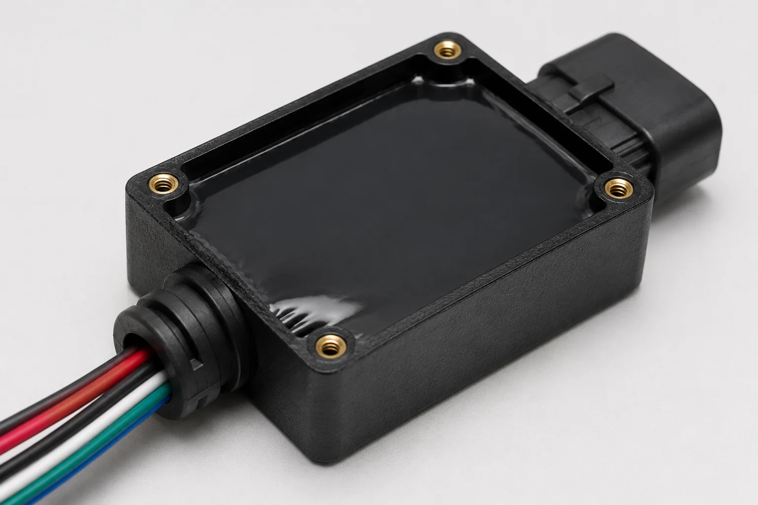 Potted connector enclosure