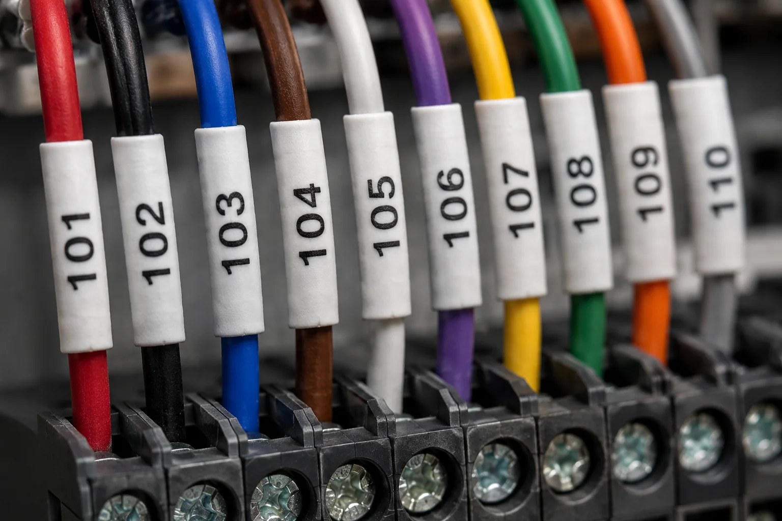 Numbered heat-shrink wire labels